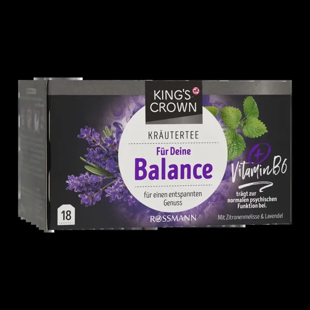 King's Crown Bylinný čaj pro balanc s meduňkou a levandulí 32 g