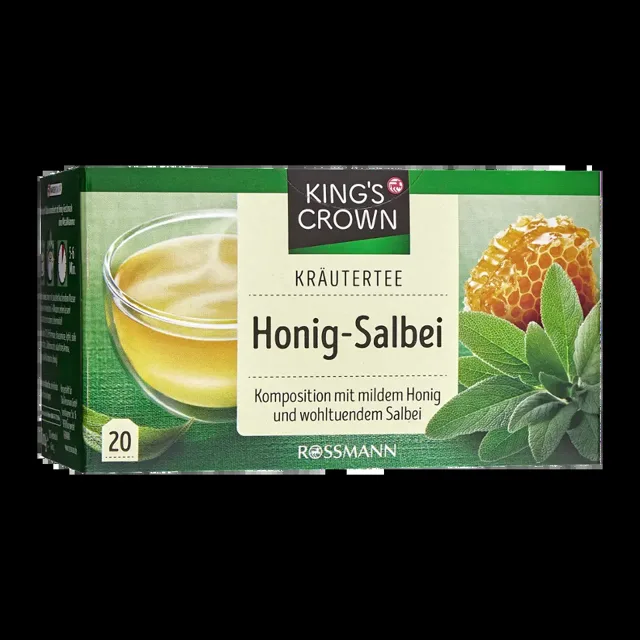 King's Crown Bylinný čaj se šalvějí a medem  40 g