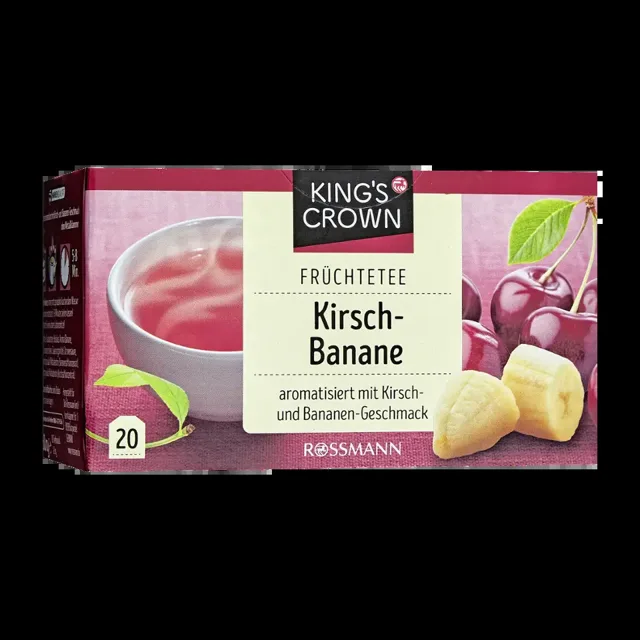 King's Crown Ovocný čaj banán a višeň 60 g
