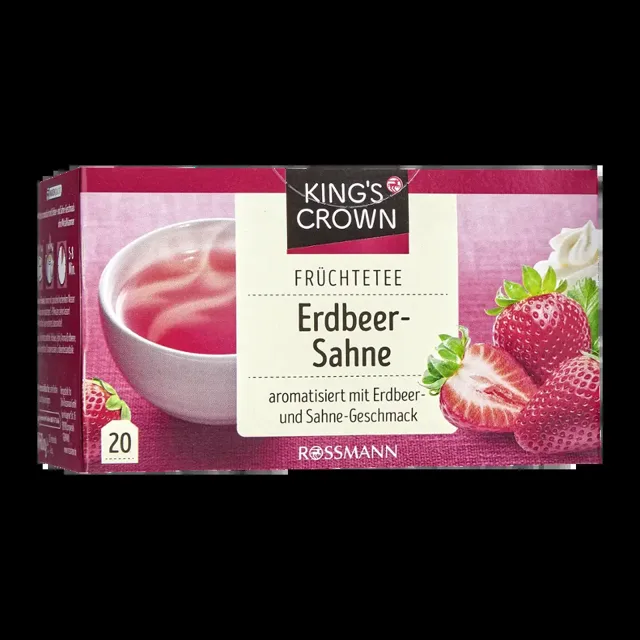 King's Crown Ovocný čaj jahody se smetanou 60 g