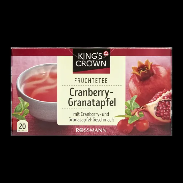 King's Crown Ovocný čaj s příchutí brusinek a granátového jablka 40 g