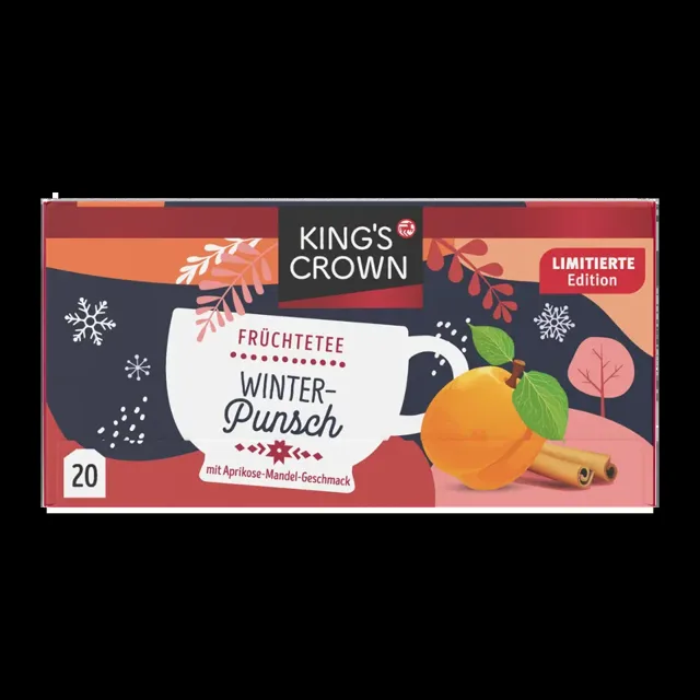 King's Crown Ovocný čaj Zimní punč Meruňka a mandle 45 g