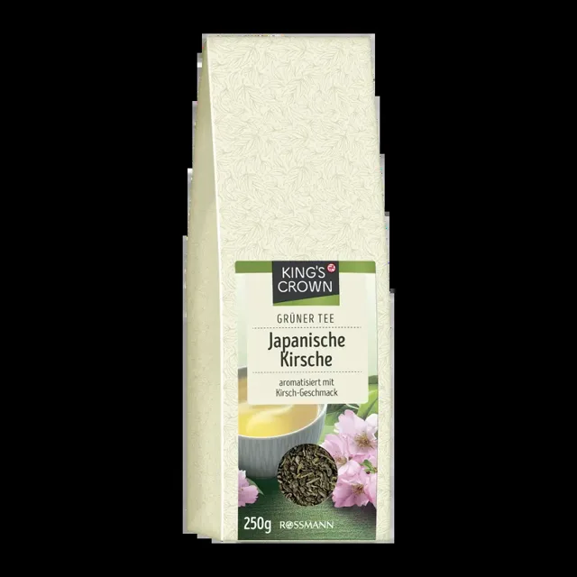 King's Crown Sypaný zelený čaj Japonská třešeň 250 g