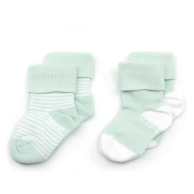 KipKep dětské ponožky Stay-on-Socks 6-12m 2páry Mint Stripes