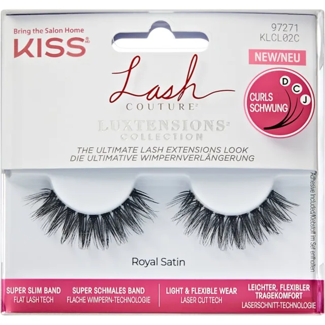 KISS Lash Couture LuXtensions umělé řasy Royal Satin 1 pár