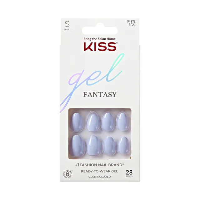 KISS Nalepovací nehty Gel Fantasy Day 1 - Blue 28 ks