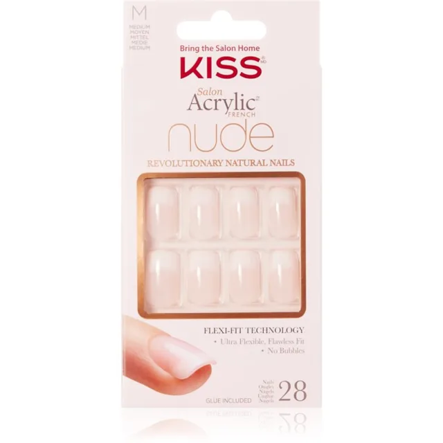 KISS Nude Nails Cashmere umělé nehty medium 28 ks