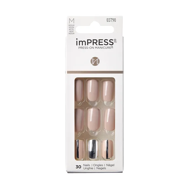 KISS Samolepicí nehty imPRESS Cloudy 30 ks