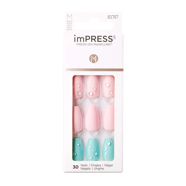 KISS Samolepicí nehty imPRESS Nails Dew Drop 30 ks