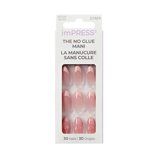 KISS Samolepicí nehty imPRESS Nails - Glow Muse 30 ks