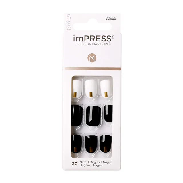 KISS Samolepicí nehty imPRESS Nails Midnight Drive 30 ks