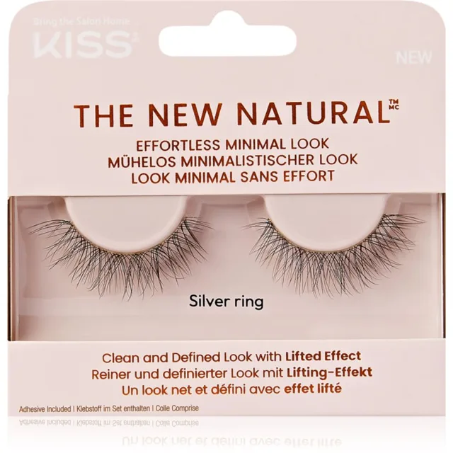 KISS The New Natural Effortless Minimal Look umělé řasy Silver Ring 1 pár