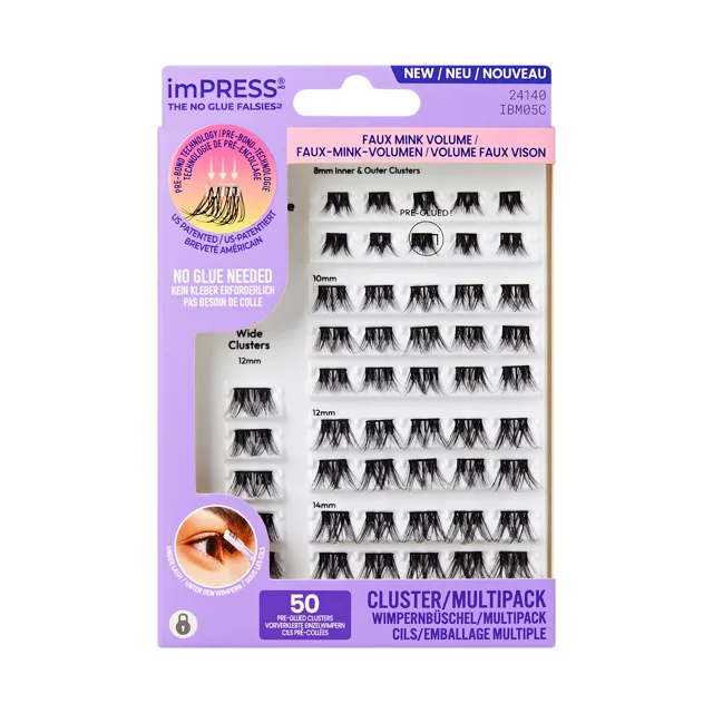 KISS Trsové řasy imPRESS Pre-glued Cluster Multi 05