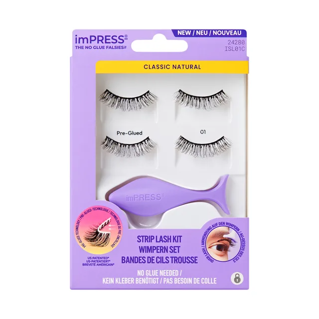 KISS Umělé řasy imPRESS No Glue Strip Lash 01