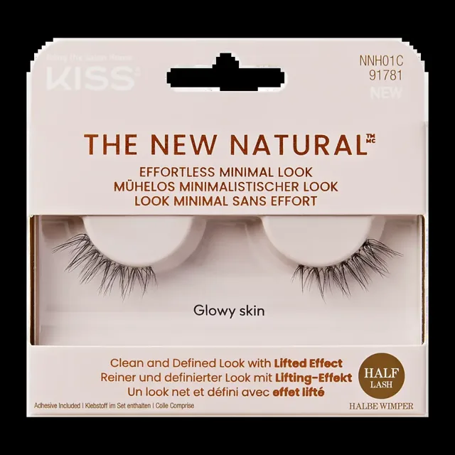 KISS Umělé řasy The New Natural Glowy skin