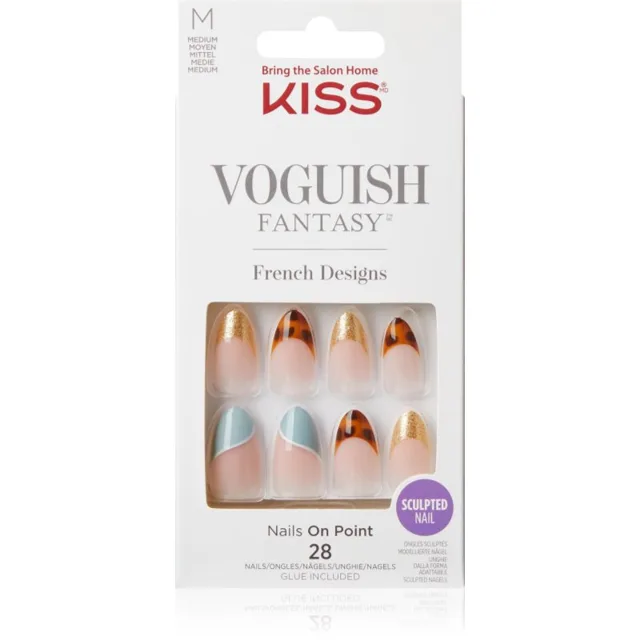 KISS Voguish Fantasy Magnifique umělé nehty medium Charmante 28 ks