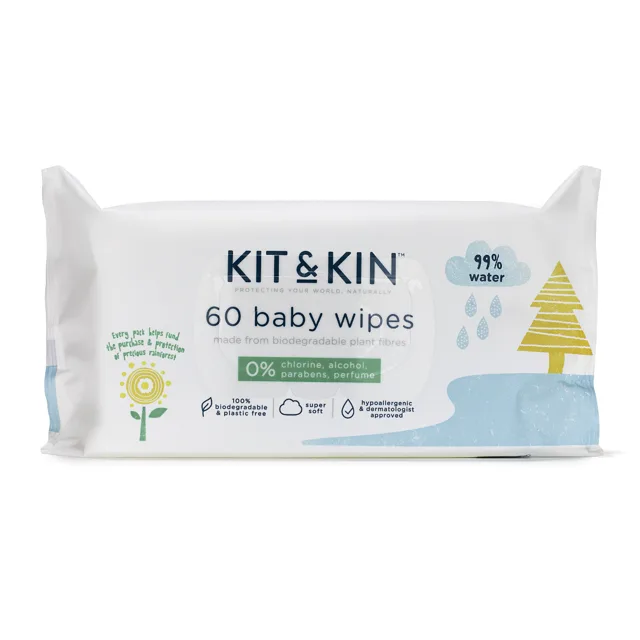 Kit & Kin Vlhčené ubrousky 60 ks