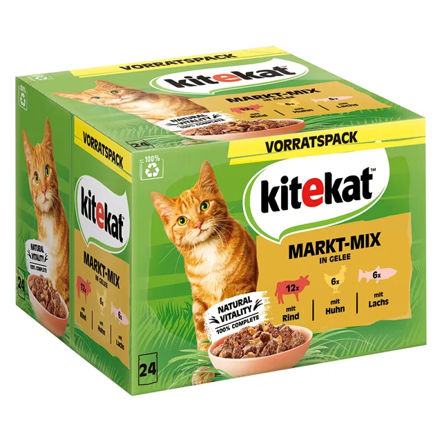 Kitekat Markt-Mix kapsičky 24 x 85 g - v želé