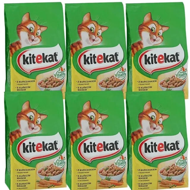 KITEKAT Sušené kuřecí maso a zelenina 6x300g