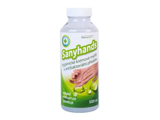 Kittfort Sanyhands hygienické krémové mýdlo s antibakteriálním přísadou 500 ml