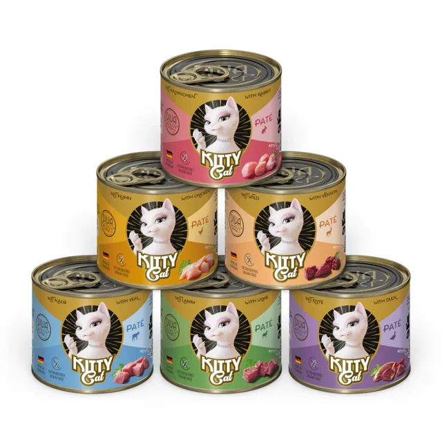 KITTY Cat Adult Pate 24 x 200 g výhodné balení - Balíček směsí II (6 Sorten)