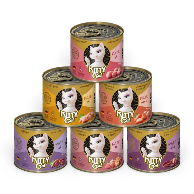 KITTY Cat Adult Pate 6 x 200 g - Balíček směsí I (6 druhů)