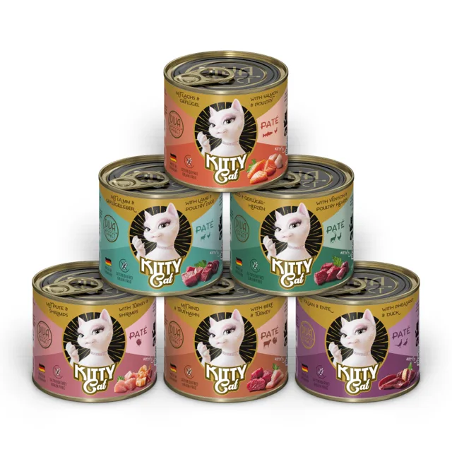 KITTY Cat Adult Pate 6 x 200 g - Balíček směsí II (6 druhů)