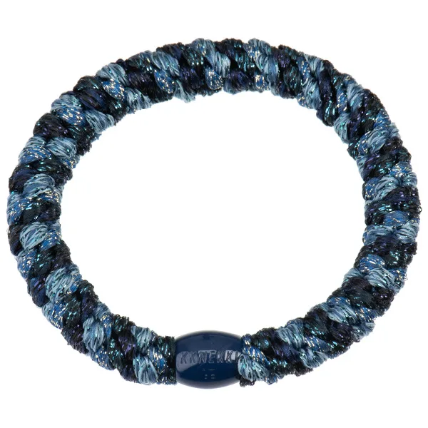 KKNEKKI Mix Blue Medley Glitter gumička do vlasů (třpytivý modrý mix) 1 ks