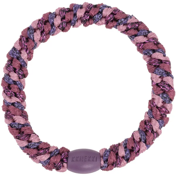 KKNEKKI Mix Rosewood Glitter gumička do vlasů (třpytivý růžovohnědý mix) 1 ks