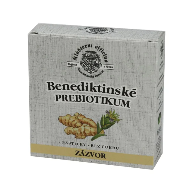 Klášterní officína Benediktinské prebiotikum Zázvor 20 pastilek