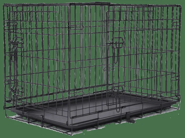 Klec Dog Fantasy skládací M černá 2 dveře 75x46x53cm