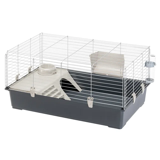 Klec pro hlodavce Ferplast Rabbit 100 - šedá: cca D 95 x Š 57 x V 46 cm