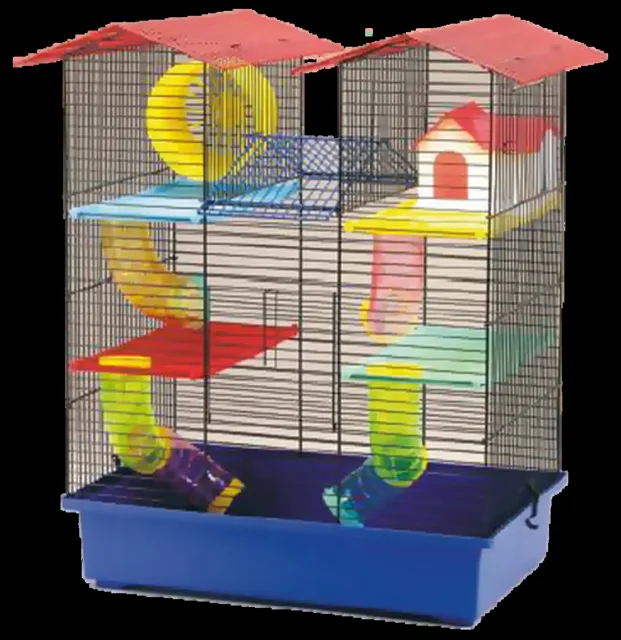 Klec Small Animals CH2 modrá + červená