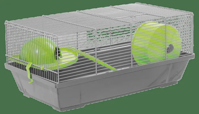 Klec Small Animals Erik šedá se zelenou výbavou
