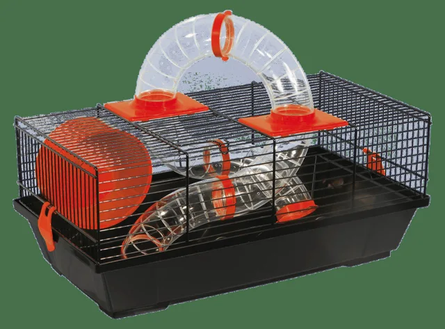Klec Small Animals Libor černá s červenou výbavou