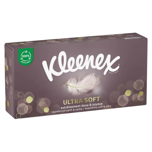 KLEENEX Papírové kapesníky 3-vrstvé Ultra Soft Box 64 kusů