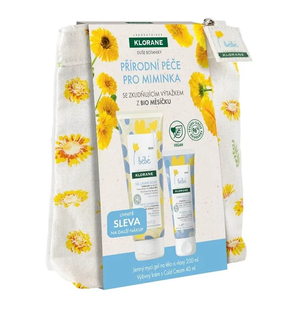 Klorane Bebe Výživný Cold Cream 40ml+gel 200ml