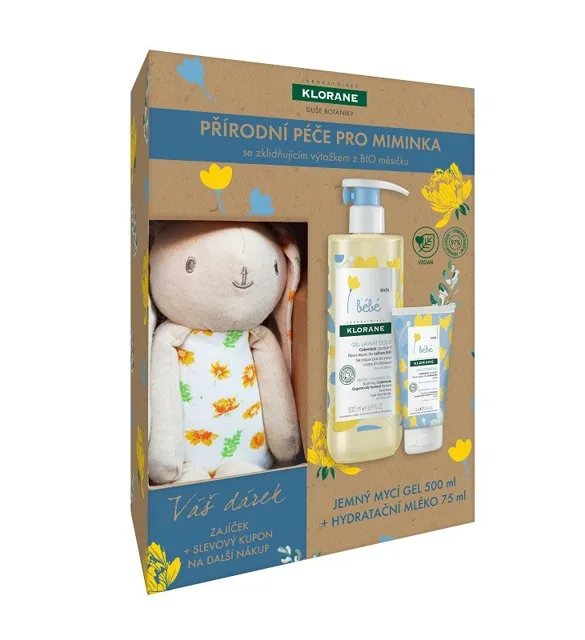 Klorane Bebe Xmas Mycí Gel 500ml+hydrat.mléko 75ml