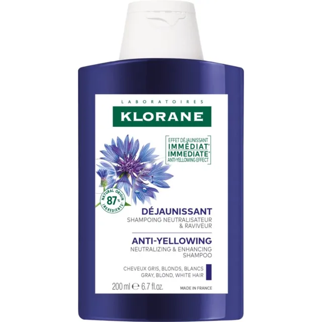 Klorane Chrpa Bio šampon neutralizující žluté tóny 200 ml
