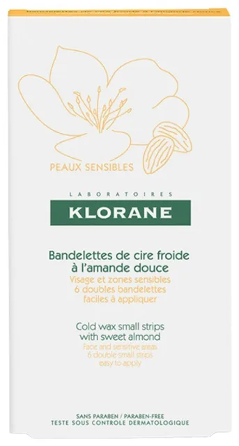 Klorane Studené voskové pásky na obličej (Cold Wax Small Strips) 6 ks
