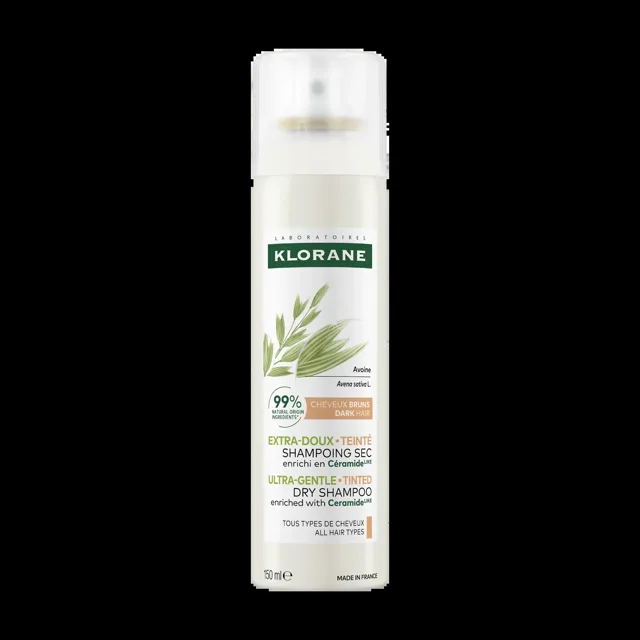 Klorane suchý šampon oves-tmavé vlasy 150 ml