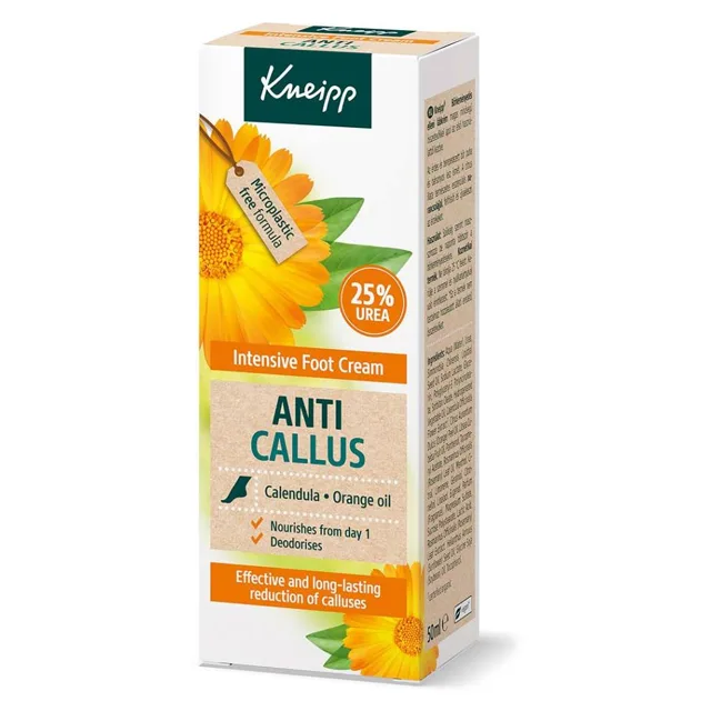 KNEIPP Mast na ztvrdlou kůži chodidel 50 ml, Obsahuje složku: Urea
