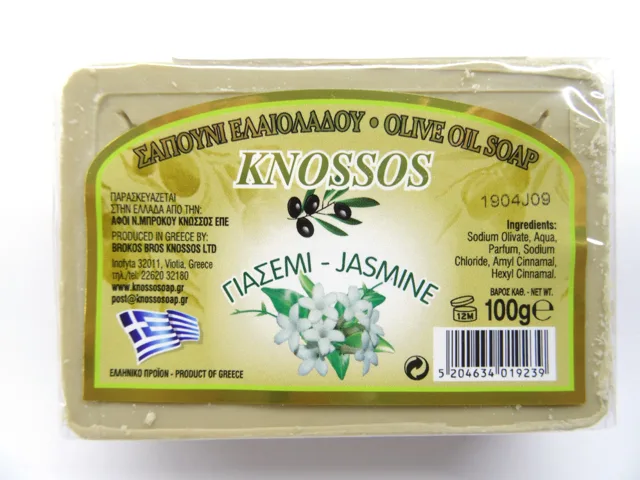 Knossos mýdlo tuhé olivové s vůní jasmínu 100 G