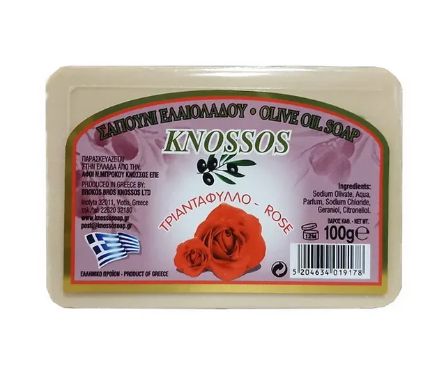 Knossos mýdlo tuhé olivové s vůní růže 100 G