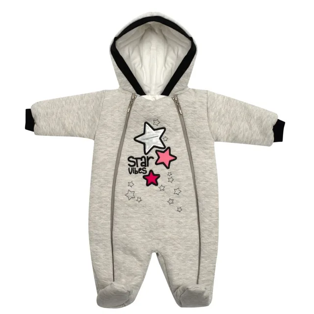 Koala Zimní kojenecká kombinéza s kapucí Star Vibes růžová, vel. 62 (3-6m)