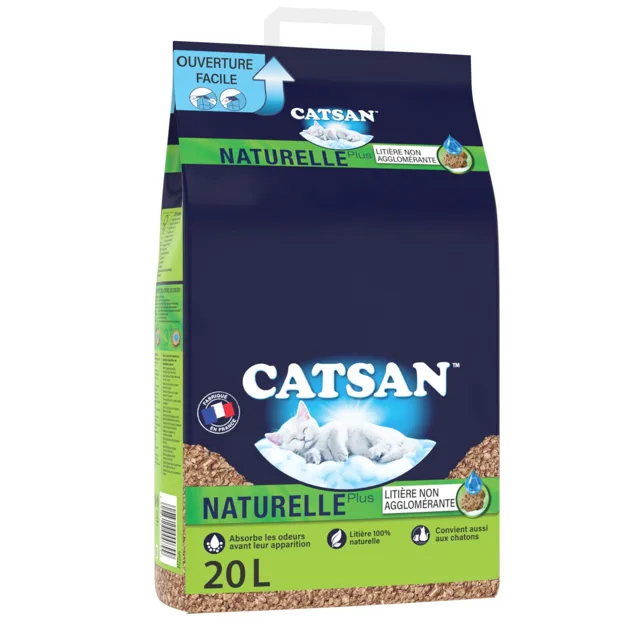 Kočkolit Catsan Naturelle Plus - 20 l