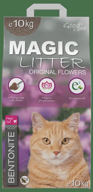 Kočkolit Magic Litter Bentonite Original Flowers 10kg