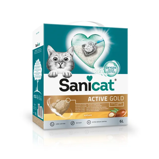 Kočkolit Sanicat 6 l  - Active Gold