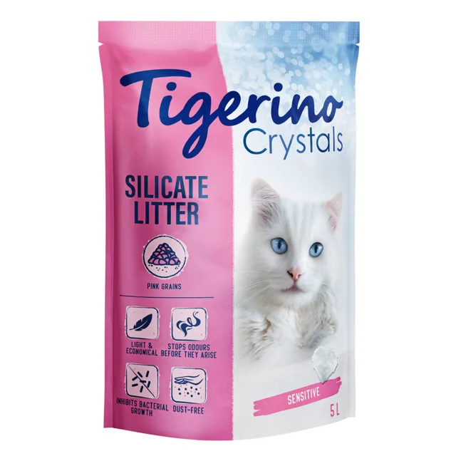 Kočkolit Tigerino Crystals - Fun (barevný) - modrý 3 x 5 l