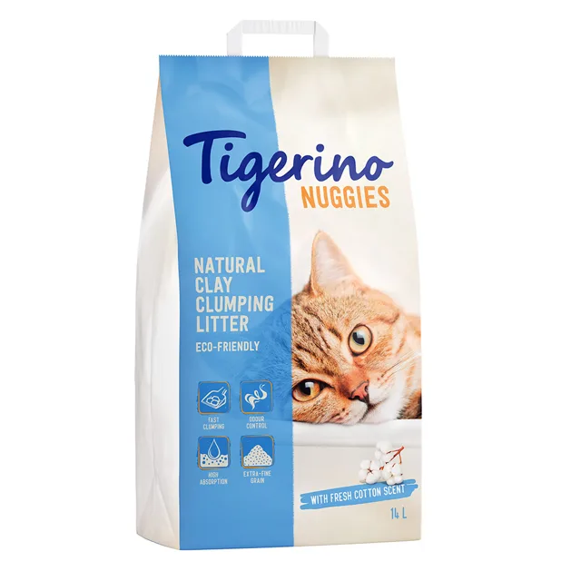 Kočkolit Tigerino Nuggies - Fresh Cotton - 14 l